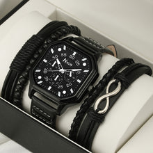 Load image into Gallery viewer, 1Pc Fashion Square Dial Leather Mens Watches Luxury Sport Watch Man Quartz WristWatches
