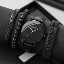 Load image into Gallery viewer, Men Fashion Simple Watch Male Commerce Watch Leather Sports Wristwatches Men's Watch Quartz Simple Casual Watch
