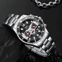 Load image into Gallery viewer, Men's Watches Luxury Waterproof Stainless Steel Quartz Watch Man Calendar Sports Wristwatch Clock
