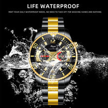 Load image into Gallery viewer, Men's Watches Luxury Waterproof Stainless Steel Quartz Watch Man Calendar Sports Wristwatch Clock

