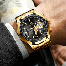 Load image into Gallery viewer, Mens Quartz Watches Brand Luxury Casual Fashion Men's Watch For Gifts Breathable Stainless Steel Waterproof Wristwatch
