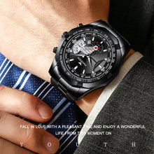 Load image into Gallery viewer, Mens Quartz Watches Brand Luxury Casual Fashion Men's Watch For Gifts Breathable Stainless Steel Waterproof Wristwatch
