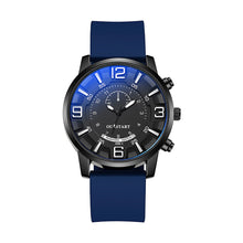 Load image into Gallery viewer, 1Pc Fashion Men Watch Luxury Sport Mens Blue Glass Watches Silicone Wristwatch Stereo Numeral Watches
