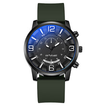 Load image into Gallery viewer, 1Pc Fashion Men Watch Luxury Sport Mens Blue Glass Watches Silicone Wristwatch Stereo Numeral Watches
