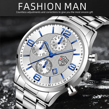 Load image into Gallery viewer, 1Pc Fashion Men Stainless Steel Quartz Sports Watch Luxury Male Business Wristwatch Luminescence Clock
