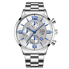 Load image into Gallery viewer, 1Pc Fashion Men Stainless Steel Quartz Sports Watch Luxury Male Business Wristwatch Luminescence Clock
