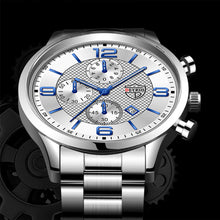 Load image into Gallery viewer, 1Pc Fashion Men Stainless Steel Quartz Sports Watch Luxury Male Business Wristwatch Luminescence Clock
