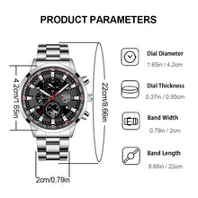 Load image into Gallery viewer, 1Pc Fashion Men Stainless Steel Quartz Sports Watch Luxury Male Business Wristwatch Luminescence Clock

