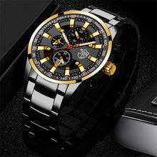 Load image into Gallery viewer, 1Pc Fashion Men Stainless Steel Quartz Sports Watch Luxury Male Business Wristwatch Luminescence Clock
