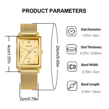 Load image into Gallery viewer, 1Pc Men's Watches Luxury Fashion Square Quartz Wrist Watch Waterproof Calendar Silver Gold Watch for Men
