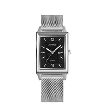 Load image into Gallery viewer, 1Pc Men's Watches Luxury Fashion Square Quartz Wrist Watch Waterproof Calendar Silver Gold Watch for Men

