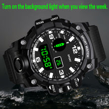 Load image into Gallery viewer, 1Pc Luminous Men Sport Watch Silicone Strap Wrist Watch LED Calendar Waterproof Digital Watch
