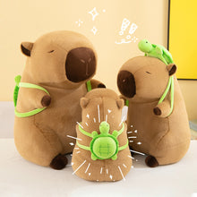 Load image into Gallery viewer, Hamburger Turtle Backpack Capybara Plush Toy Fluffty Kawaii Plushie Simulation Capibara Cute Stuffed Animals Soft Plush Kid Toys Children's Day Gift
