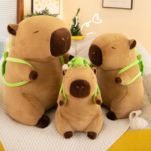 Load image into Gallery viewer, Hamburger Turtle Backpack Capybara Plush Toy Fluffty Kawaii Plushie Simulation Capibara Cute Stuffed Animals Soft Plush Kid Toys Children's Day Gift
