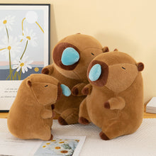 Load image into Gallery viewer, Hamburger Turtle Backpack Capybara Plush Toy Fluffty Kawaii Plushie Simulation Capibara Cute Stuffed Animals Soft Plush Kid Toys Children's Day Gift
