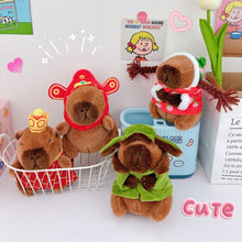 Load image into Gallery viewer, 13-15cm Cute Capybara Plush Keyring Pendant Soft Stuffed Plush Keychain Toy Backpack Pendant Birthday Gifts For Children
