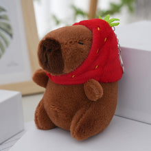 Load image into Gallery viewer, 13-15cm Cute Capybara Plush Keyring Pendant Soft Stuffed Plush Keychain Toy Backpack Pendant Birthday Gifts For Children
