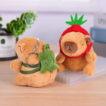 Load image into Gallery viewer, 13-15cm Cute Capybara Plush Keyring Pendant Soft Stuffed Plush Keychain Toy Backpack Pendant Birthday Gifts For Children
