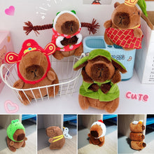 Load image into Gallery viewer, 13-15cm Cute Capybara Plush Keyring Pendant Soft Stuffed Plush Keychain Toy Backpack Pendant Birthday Gifts For Children
