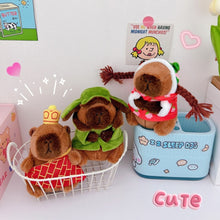 Load image into Gallery viewer, 13-15cm Cute Capybara Plush Keyring Pendant Soft Stuffed Plush Keychain Toy Backpack Pendant Birthday Gifts For Children
