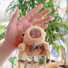 Load image into Gallery viewer, 10cm/11cm Cute Capybara Plush Keyring Pendant Soft Stuffed Plush Keychain Toy Backpack Pendant Birthday Gifts For Children
