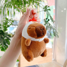 Load image into Gallery viewer, 10cm/11cm Cute Capybara Plush Keyring Pendant Soft Stuffed Plush Keychain Toy Backpack Pendant Birthday Gifts For Children
