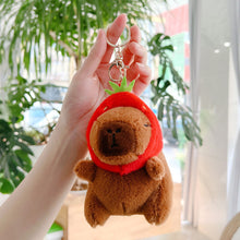 Load image into Gallery viewer, 10cm/11cm Cute Capybara Plush Keyring Pendant Soft Stuffed Plush Keychain Toy Backpack Pendant Birthday Gifts For Children
