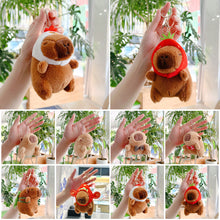 Load image into Gallery viewer, 10cm/11cm Cute Capybara Plush Keyring Pendant Soft Stuffed Plush Keychain Toy Backpack Pendant Birthday Gifts For Children
