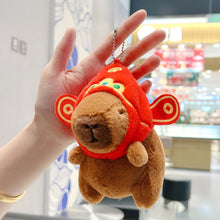 Load image into Gallery viewer, 10cm/11cm Cute Capybara Plush Keyring Pendant Soft Stuffed Plush Keychain Toy Backpack Pendant Birthday Gifts For Children
