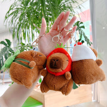 Load image into Gallery viewer, 10cm/11cm Cute Capybara Plush Keyring Pendant Soft Stuffed Plush Keychain Toy Backpack Pendant Birthday Gifts For Children
