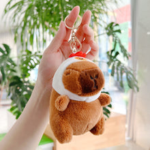 Load image into Gallery viewer, 10cm/11cm Cute Capybara Plush Keyring Pendant Soft Stuffed Plush Keychain Toy Backpack Pendant Birthday Gifts For Children

