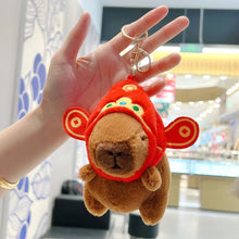 Load image into Gallery viewer, 10cm/11cm Cute Capybara Plush Keyring Pendant Soft Stuffed Plush Keychain Toy Backpack Pendant Birthday Gifts For Children
