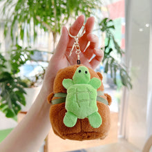 Load image into Gallery viewer, 10cm/11cm Cute Capybara Plush Keyring Pendant Soft Stuffed Plush Keychain Toy Backpack Pendant Birthday Gifts For Children
