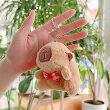 Load image into Gallery viewer, 10cm/11cm Cute Capybara Plush Keyring Pendant Soft Stuffed Plush Keychain Toy Backpack Pendant Birthday Gifts For Children
