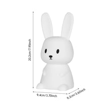 Load image into Gallery viewer, Rabbit Silicone LED Night Light Pat Sensor Rechargeable Lamp Kids Bedroom Decor Cartoon Animal Night Lamp Christmas Gifts
