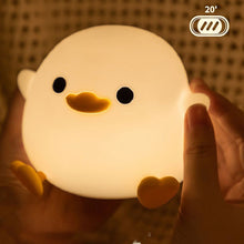 Load image into Gallery viewer, Duck Silicone LED Night Light Pat Sensor Rechargeable Lamp Kids Bedroom Decor Cartoon Animal Night Lamp Christmas Gifts
