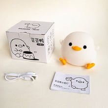 Load image into Gallery viewer, Duck Silicone LED Night Light Pat Sensor Rechargeable Lamp Kids Bedroom Decor Cartoon Animal Night Lamp Christmas Gifts
