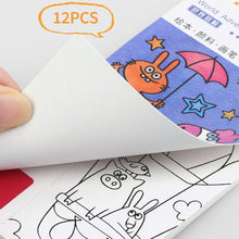 Load image into Gallery viewer, 12 Sheets Portable Children Watercolor Painting Book Paint with Water Brush Kids Gouache Graffiti Picture Coloring Drawing Toys Gifts
