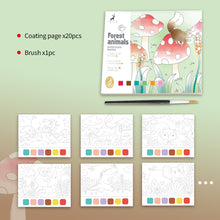 Load image into Gallery viewer, 20 Sheets Portable Children Watercolor Painting Book Paint with Water Brush Kids Gouache Graffiti Picture Coloring Drawing Toys Gifts
