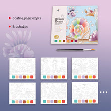 Load image into Gallery viewer, 20 Sheets Portable Children Watercolor Painting Book Paint with Water Brush Kids Gouache Graffiti Picture Coloring Drawing Toys Gifts
