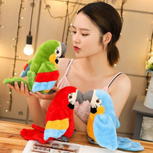 Load image into Gallery viewer, Talking Parrot Electronic Plush Toys Speaking Recording Repeats Cute Soft Musical Toy That Flaps Wings Kids Baby Gift
