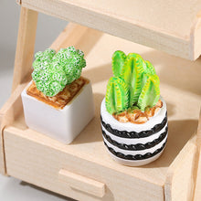 Load image into Gallery viewer, Mini Artificial Resin Cactus Figurines Potted Plant Indoor Desktop Decorations Mini Succulent Potted Plant Cactus Micro Landscape Model
