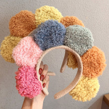 Load image into Gallery viewer, Fleece Sunflower Headband Cute Skincare Headband Hairband Candy Color Headband Gift Hair Accessories
