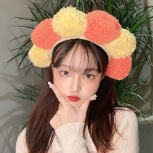 Load image into Gallery viewer, Fleece Sunflower Headband Cute Skincare Headband Hairband Candy Color Headband Gift Hair Accessories
