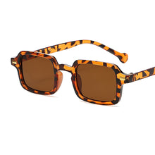 Load image into Gallery viewer, 1PC Outdoor Cycling Sports Retro Square HD Sunglasses UV400 Sun Protection Leopard Print Candy Sunglasses
