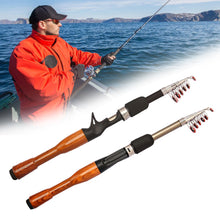 Load image into Gallery viewer, 1.3/1.6/1.8M Short-Section Retractable Lure Fishing Rod Portable Straight Handle Gun Handle Long Throw Sea Ice Fishing FRP Fishing Rod
