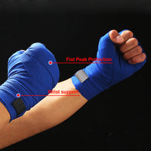 Load image into Gallery viewer, 1Pair 3M/4.5M Pure Cotton Boxing Bandages Sports Free Combat Anti-Slip Sweat Absorption Lengthening Hand Strap Sports Protector With Hook And Loop Fastener
