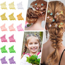 Load image into Gallery viewer, Colorful Butterfly Hair Clips Children's Hair Scrub Accessories Girls Bangs Hair Claw Clip Ponytail Clip
