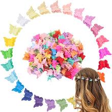 Load image into Gallery viewer, Colorful Butterfly Hair Clips Children's Hair Scrub Accessories Girls Bangs Hair Claw Clip Ponytail Clip
