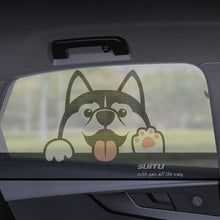 Load image into Gallery viewer, 2Pcs Car Sun Visor Front Rear Side Window Sun Shade Meshs Fabric Cover Shield UV Protector Black Auto Sunshade Curtain
